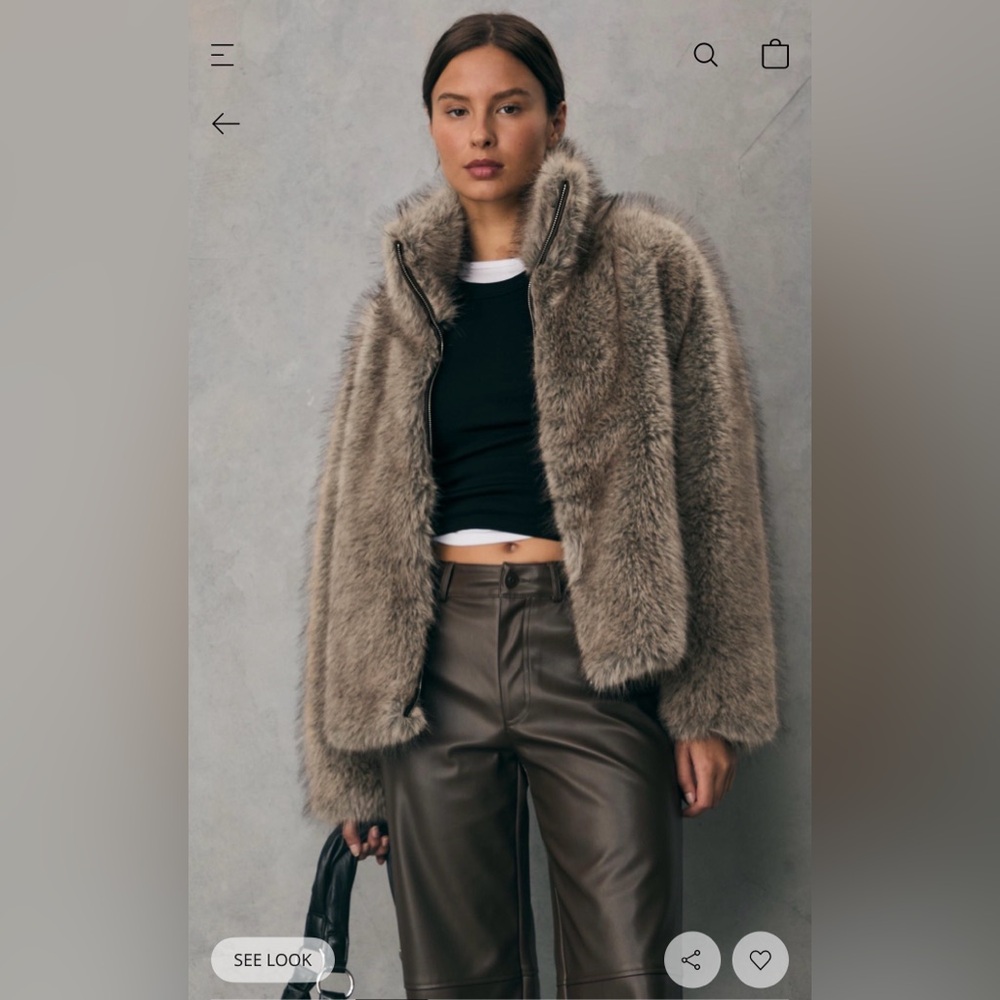 Stradivarius Teddy Jacket - Taupe